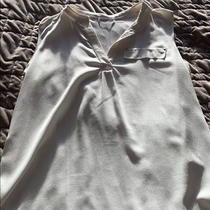 Calvin Klein ivory sleeveless dress blouse small